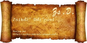 Zsikó Dániel névjegykártya